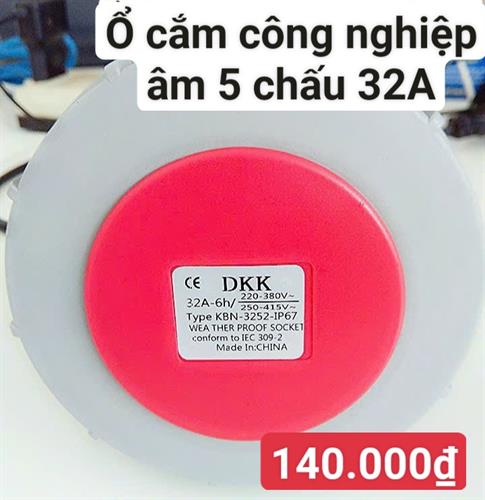 Ổ cắm công nghiệp 5 chấu 32A