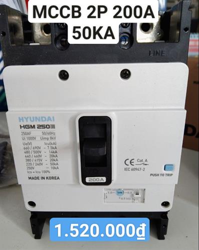 MCCB 2P 200A 50KA